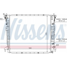 Radiador. resfriamento do motor O radiador do motor se encaixa. SSANGYONG RODIUS I 2.7D SSANGYONG RODIUS (AJ), Van, 05.2005 - Nissens 64317