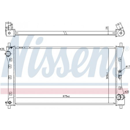 Termosifone. raffreddamento motore Radiatore motore Adattamento manuale. FIAT SEDICI SUZUKI SX4 2.0D FIAT SEDICI (FY_), Crossover, 06.2006 - 10.2014 Nissens 64256