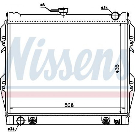 Radiator. motorkoeling Motorradiator past. TOYOTA 4 RUNNER I HILUX IV HILUX V VW TARO 1.8-2.4 VW TARO, Ridica, 04.1989 - 03.1997 Nissens 64728