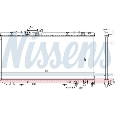 Radiator. racire motor Radiator motor se potriveste. TOYOTA CELICA 2.0 TOYOTA CELICA V (_T18_), Compartiment, 09.1989 - 12.1994 Nissens 64775