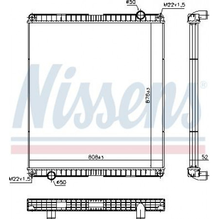 Radiator. racire motor Radiator motor fara cadru se potriveste. VOLVO B12 D12A420-TD123ES 01.92- VOLVO B12 (R6), Autobuz, 01.1991 - Nissens 65483