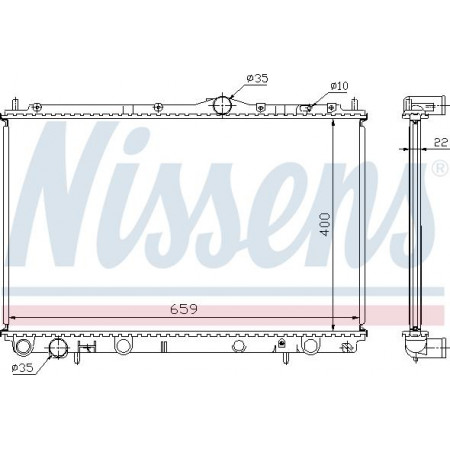 Radiator. motorkoeling Motorradiator past. VOLVO S40 I V40 1.6-2.0 VOLVO V40 (645), Touring, 07.1995 - 06.2004 Nissens 65559A