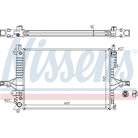 Radiator. engine cooling Engine radiator with the first matching elements fits. VOLVO S60 I S80 I V70 II XC70 I 2.0-3.0 VOLVO S80 I (184), Sedan, 05.1998 - 02.2008 Nissens 65553A