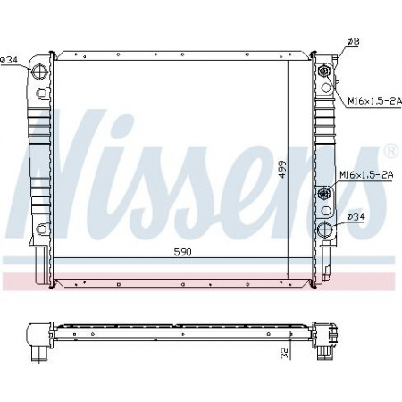 Termosifone. raffreddamento del motore Si adatta al radiatore motore automatico. VOLVO 960 960 II S90 I V90 I 2.5-2.8-2.9 VOLVO S90 (964), Berlina, 11.1996 - 12.1998 Nissens 65530A