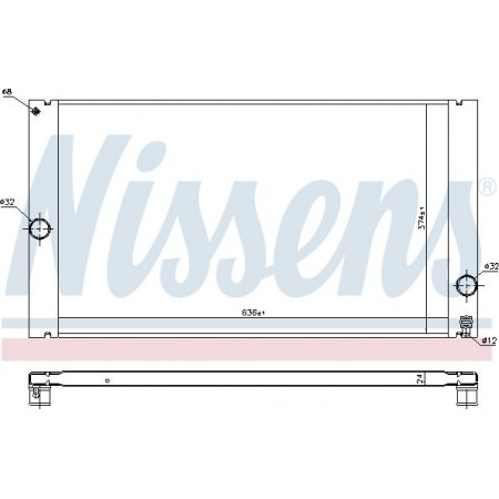 Radiator. motorkoeling Motorradiator past. VOLVO C30 C70 II S40 II V50 2.0D-2.5 -06.13 VOLVO S40 II (544), Sedan, 12.2003 - 12.2012 Nissens 65614
