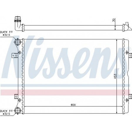 Radiator. motorkoeling Motorradiator past. FORD GALAXY I SEAT ALHAMBRA VW SHARAN 1.9D-2.0D FORD GALAXY (WGR), Van, 03.1995 - 05.2006 Nissens 65014
