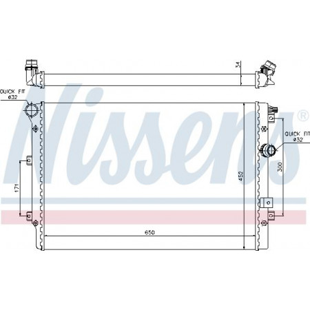 Termosifone. raffreddamento del motore Si adatta al radiatore del motore automatico-manuale. SEAT ALHAMBRA VW SHARAN TIGUAN 1.4-2.0-2.0D VW TIGUAN (5N_), Crossover, 09.2007 - 07.2018 Nissens 65015