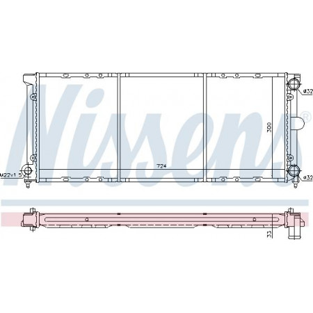 Radiator. motorkoeling Motorradiator past. VW PASSAT B3-B4 1.6-1.8-2.0 VW PASSAT Variant IV (3A5, 35I), Touring, 02.1988 - 06.1997 Nissens 651621