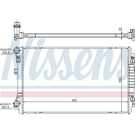 Radiator. engine cooling Engine radiator fits. AUDI A3 Q2 Q3 CUPRA FORMENTOR SEAT ATECA LEON LEON SC LEON SPORTSTOURER LEO SEAT LEON (5F1), Hatchback Van, 09.2012 - Nissens 65303
