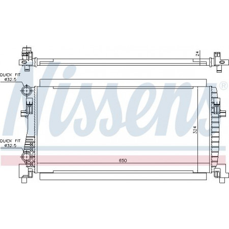 Radiator. engine cooling Automatic-Manual engine radiator fits. AUDI A3 Q2 SEAT ATECA LEON LEON SC LEON ST SKODA OCTAVIA III SEAT LEON (5F1), Hatchback Van, 09.2012 - Nissens 65317