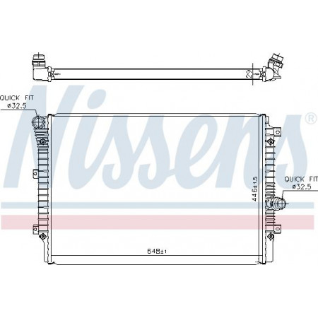 Radiator. motorkoeling Motorradiator past. SKODA YETI VW BEETLE CADDY ALLTRACK CADDY ALLTRACK-MINIVAN CADDY IV CADDY I VW SCIROCCO III (137, 138), Compartiment, 05.2008 - 11.2017 Nissens 65336