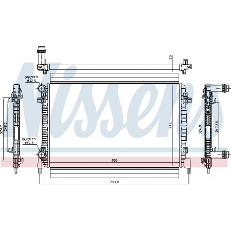 Radiator. engine cooling Automatic-Manual engine radiator fits. SKODA FABIA III KAROQ OCTAVIA III OCTAVIA IV YETI VW CADDY V VW GOLF SPORTSVAN (AM1, AN1), Hatchback, 02.2014 - Nissens 65327