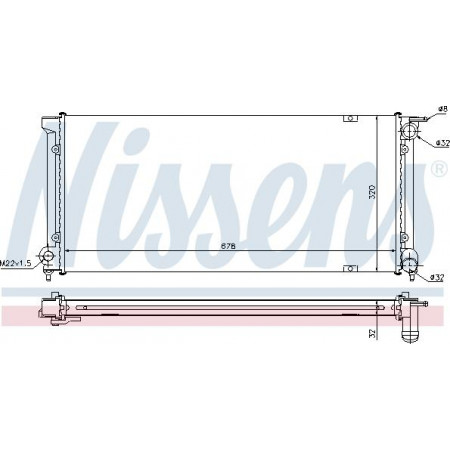 Termosifone. raffreddamento motore Radiatore motore Adattamento manuale. VW GOLF II JETTA II SCIROCCO 1.6-1.6D-1.8 VW GOLF II (19E, 1G1), Van, 08.1983 - 07.1991 Nissens 652621