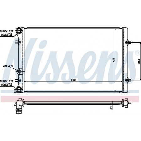 Radiateur. refroidissement du moteur Radiateur du moteur Manuel avec les premiers éléments appropriés à installer. AUDI A3 TT OPEL MOVANO A SEAT LEON TOL VW GOLF IV (1J1), Fourgon, 10.1997 - 05.2004 Nissens 652011
