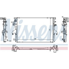 Radiator. engine cooling Automatic-Manual engine radiator fits. VW CALIFORNIA T5 CAMPER MULTIVAN T5 TRANSPORTER T5 2.0-2.0CN VW TRANSPORTER V (7JD, 7JE, 7JL, 7JY, 7JZ, 7FD), Support frame, 04.2003 - 08.2015 Nissens 65285