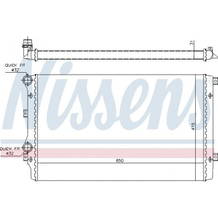 Radiator. engine cooling Engine radiator with the first matching elements fits. AUDI A3 TT SEAT ALTEA ALTEA XL LEON TOLEDO II VW GOLF VI Variant (AJ5), Van, 07.2009 - 05.2014 Nissens 65280A