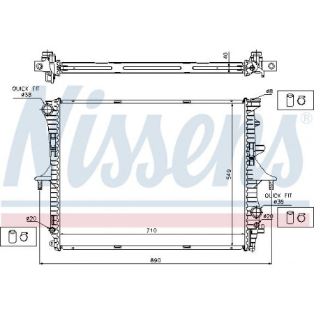 Radiator. engine cooling Engine radiator with the first matching elements fits. AUDI Q7 PORSCHE CAYENNE VW TOUAREG 2.5D-6.0 PORSCHE CAYENNE (9PA), Crossover, 09.2002 - 12.2010 Nissens 65276A
