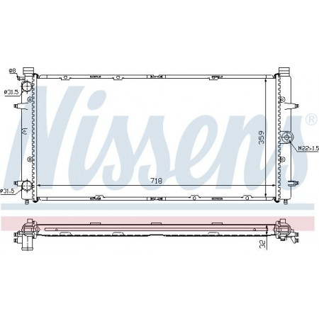 Radiator. engine cooling Engine radiator Manual with the first suitable elements fits. VW CALIFORNIA T4 CAMPER TRANSPORTER T4 VW TRANSPORTER IV (70B, 70C, 7DB, 7DK, 70J, 70K, 7DC, 7DJ), Bus, 09.1990 - 08.2004 Nissens 65273A