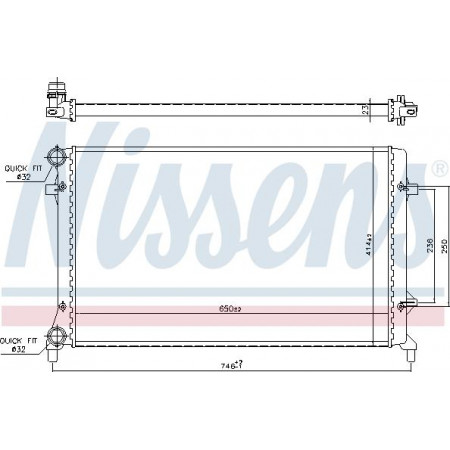 Termosifone. raffreddamento del motore Si adatta al radiatore del motore automatico-manuale. AUDI A3 SEAT ALTEA ALTEA XL LEON TOLEDO III SKODA OCTAVIA I VW GOLF V (1K1), Hatchback, 10.2003 - 02.2009 Nissens 65277