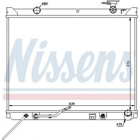 Radiator. motorkoeling Motorradiator past. KIA SORENTO I 2.5D KIA SORENTO I (JC), Crossover, 08.2002 - Nissens 66682