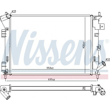 Radiator. engine cooling Engine radiator Manual fits. KIA SOUL II 1.6-1.6LPG KIA SOUL II (PS), Hatchback, 02.2014 - Nissens 666206