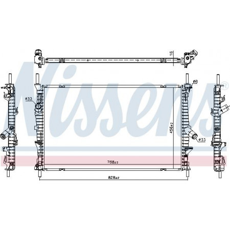 Radiador. resfriamento do motor Radiador do motor Ajustes manuais. FORD TOURNEO CUSTOM V362 TRANSIT CUSTOM V362 TRANSIT V363 2.0D-Elect FORD TRANSIT CUSTOM V362 (F3), Ônibus, 04.2012 - Nissens 66861