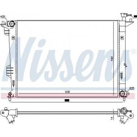 Radiateur, refroidissement du moteur KIA CARENS IV (RP), Fourgon, 03.2013 - Nissens 66761