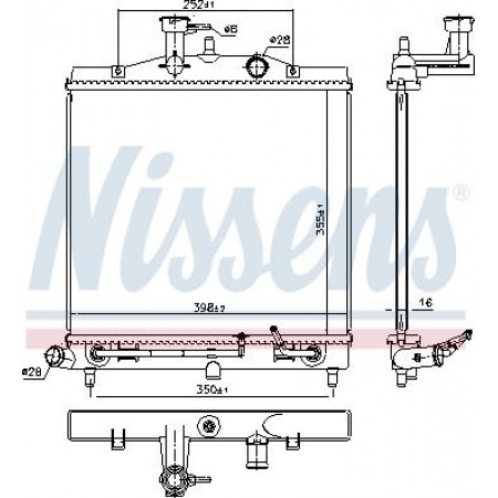 Termosifone. raffreddamento del motore Si adatta al radiatore motore automatico. KIA PICANTO I 1.1-1.1GPL KIA PICANTO (SA), Hatchback, 04.2004 - Nissens 66771