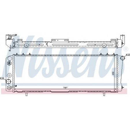 Termosifone. raffreddamento del motore Il radiatore del motore si adatta. JEEP CHEROKEE 4.0 JEEP CHEROKEE (XJ), Crossover, 09.1983 - 09.2001 Nissens 60986