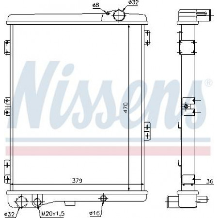 Radiador. resfriamento do motor Radiador do motor Ajustes manuais. AUDI 80 B2 80 B3 80 B4 90 B2 90 B3 COUPE B2 COUPE B3 1.9-2.3 AUDI 80 IV (89, 89Q, 8A, B3), Sedan, 06.1986 - 10.1991 Nissens 604411