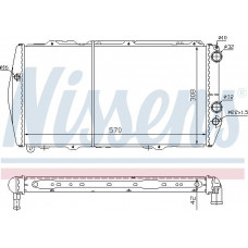 Radiador. resfriamento do motor O radiador do motor se encaixa. AUDI 100 C2 100 C3 200 C2 200 C3 1.6-2.3 AUDI 200 (43), Sedan, 10.1979 - 09.1982 Nissens 604551