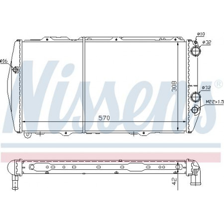 Radiator. motorkoeling Motorradiator past. AUDI 100 C2 100 C3 200 C2 200 C3 1.6-2.3 AUDI 100 III (44, 44Q, C3), Touring, 08.1982 - 07.1991 Nissens 604551