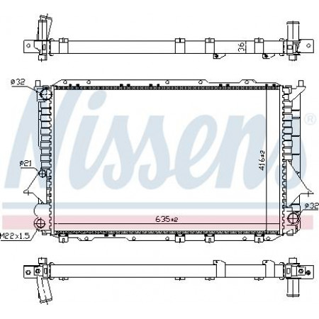 Radiateur, refroidissement du moteur AUDI 100 Avant IV (4A5, C4), Berline, 12.1990 - 11.1994 Nissens 60458
