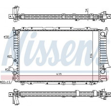 Radiador. resfriamento do motor Radiador do motor Ajustes manuais. AUDI 100 C4 A6 C4 1.8-2.5D AUDI A6 Avant (4A5, C4), Sedan, 06.1994 - 12.1997 Nissens 60457