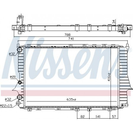 Radiador. resfriamento do motor Radiador do motor Ajustes manuais. AUDI 100 C4 A6 C4 1.8-2.5D Nissens 60460
