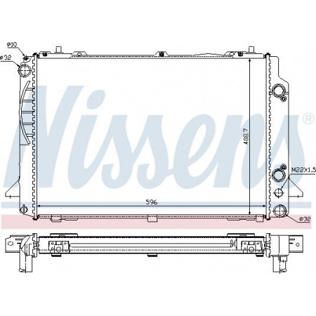 Radiador. resfriamento do motor Radiador do motor Ajustes manuais. AUDI 80 B4 CABRIOLET B3 COUPE B3 2.6-2.8 AUDI COUPE II (89, 8B), Compartimento, 10.1988 - 12.1996 Nissens 60467A
