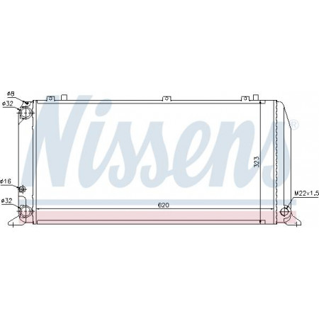 Radiator. engine cooling Engine radiator fits. AUDI CABRIOLET B3 COUPE B3 2.0 AUDI COUPE II (89, 8B), Compartment, 10.1988 - 12.1996 Nissens 60488