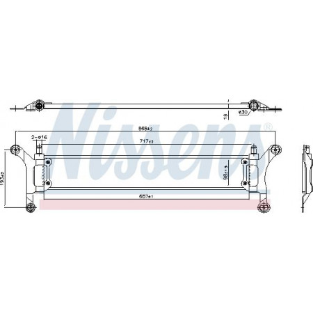 Radiator. engine cooling Engine radiator fits. AUDI Q7 VW TOUAREG 3.0D-4.2D-5.0D 10.02-08.15 Nissens 606955