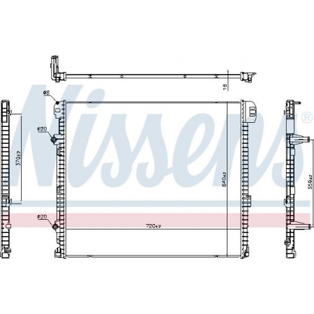 Radiator. motorkoeling Motorradiator past. MAN TGE VW CRAFTER GRAND CALIFORNIA CAMPER 2.0D 09.16- Nissens 606979