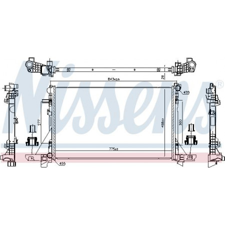 Radiateur, refroidissement du moteur Nissens 606411