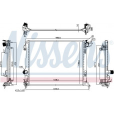 Radiator. motorkoeling Motorradiator past. RENAULT GRAND SCENIC IV MEGANE IV SCENIC IV TALISMAN 1.2-1.5D-1.5DH RENAULT MEGANE IV Grandtour (K9A/M/N_), Toerisme, 04.2016 - Nissens 606472