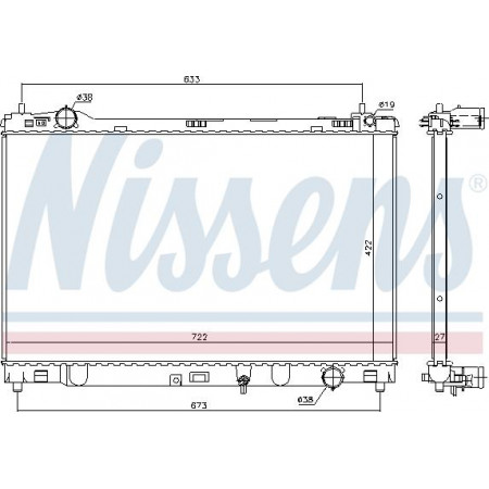 Radiator. motorkoeling Motorradiator past. LEXUS GS RC 2.0 LEXUS RC (_C1_), Compartiment, 08.2014 - Nissens 606546
