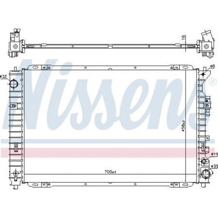 Kühler. Motorkühlung Automatik-Manuell Motorkühler passt. FORD USA ESCAPE 2.3H -09.14 FORD USA ESCAPE (FREESTYLE), Crossover, 01.2001 - 07.2007 Nissens 606556