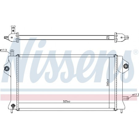 Termosifone. Raffreddamento motore Radiatore motore Automatico MITSUBISHI OUTLANDER III 2.0H-2.4H MITSUBISHI OUTLANDER III (GG_W, GF_W, ZJ, ZL, ZK), Crossover, 11.2010 - Nissens 606529