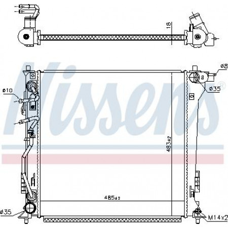 Termosifone. raffreddamento del motore Si adatta al radiatore motore automatico. HYUNDAI TUCSON KIA SPORTAGE IV 2.0D KIA SPORTAGE (QL, QLE), Crossover, 09.2015 - Nissens 606099