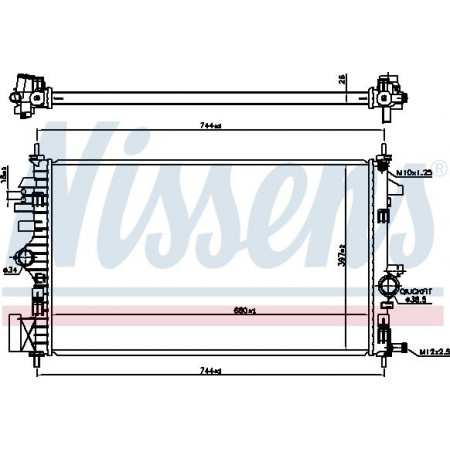 Radiador. resfriamento do motor O radiador do motor se encaixa. OPEL INSIGNIA A INSIGNIA A COUNTRY 1.6D-2.0D VAUXHALL INSIGNIA Mk I (A) (G09), Sedan, 07.2008 - 05.2017 Nissens 606047