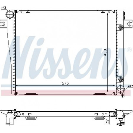 Radiator. motorkoeling Motorradiator past. BMW 5 E28 6 E24 2.5-3.5 BMW 5 - II (E28), Sedan, 05.1981 - 12.1987 Nissens 60601A