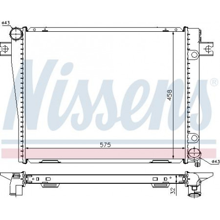 Radiator. engine cooling Engine radiator fits. BMW 5 E28 6 E24 2.5-3.5 BMW 5 - II (E28), Sedan, 05.1981 - 12.1987 Nissens 60602A