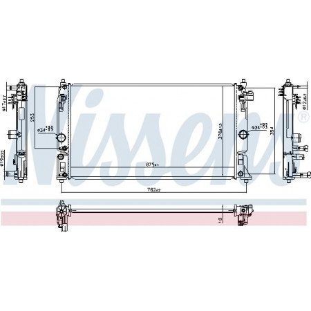 Radiator. engine cooling Engine radiator fits. LEXUS UX SUZUKI SWACE TOYOTA C-HR COROLLA PRIUS PRIUS PHV 1.8H-2.0H 09.15- Nissens 606394