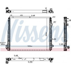 Kühler. Motorkühlung Mittlerer Motorkühler EURO 6 passend. SCANIA LPGRS DC07.108-OC13.101 09.16- SCANIA L,P,G,R,S - Serie (N323), Sattelauflieger, 08.2016 - Nissens 606322